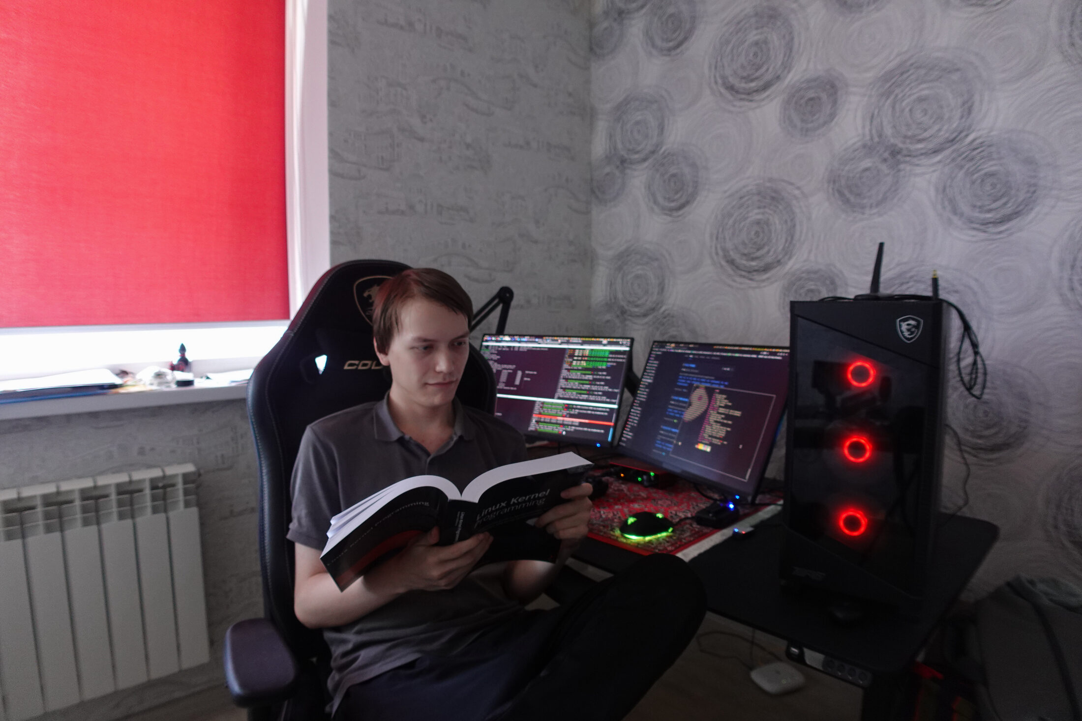Vadim Belous in his workspace